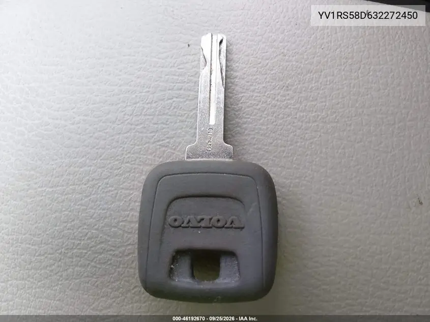 2003 VOLVO S60 VIN YV1RS58D632272450 — фото 11