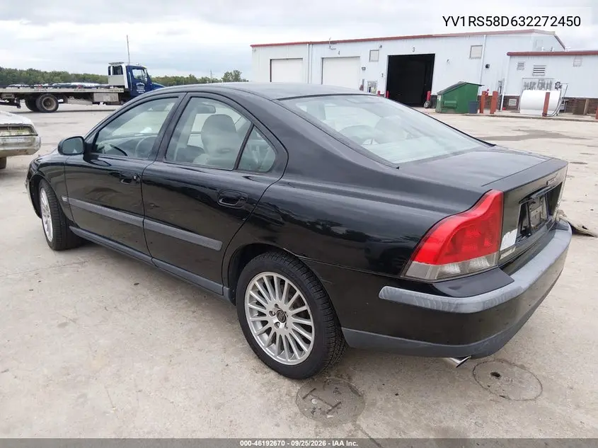 2003 VOLVO S60 VIN YV1RS58D632272450 — фото 3