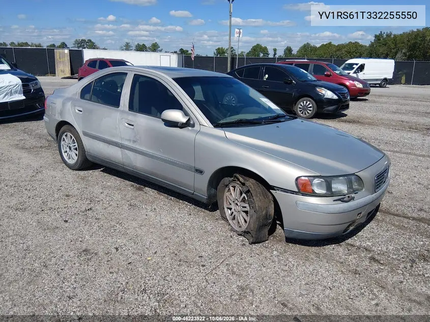 VOLVO S60 2003, VIN YV1RS61T332255550