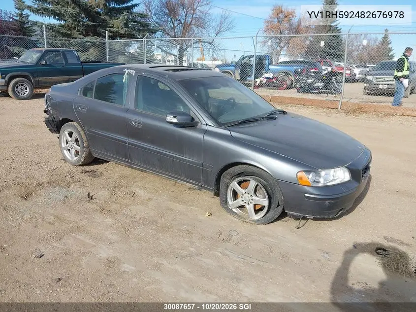 VOLVO S60 2008, VIN YV1RH592482676978