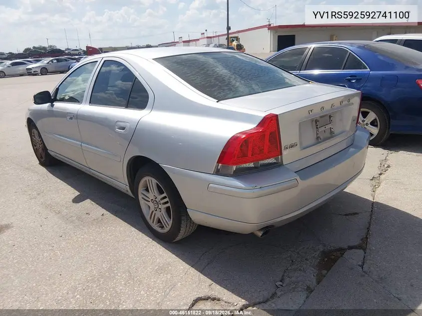 2009 VOLVO S60 VIN YV1RS592592741100 — фото 3