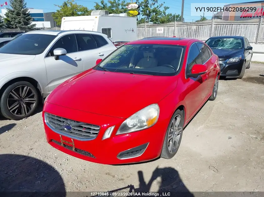 2012 VOLVO S60 VIN YV1902FH4C2086299 — фото 2
