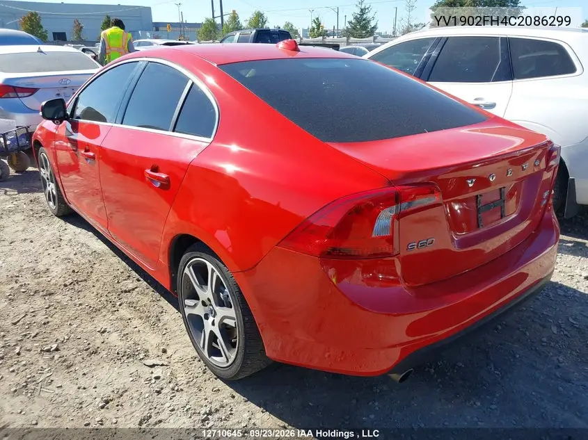 2012 VOLVO S60 VIN YV1902FH4C2086299 — фото 3