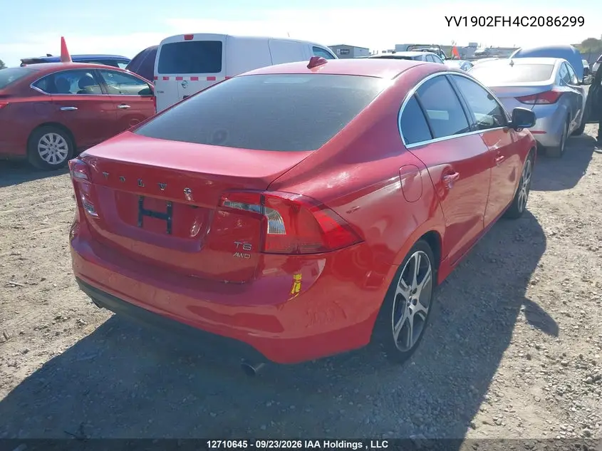 2012 VOLVO S60 VIN YV1902FH4C2086299 — фото 4