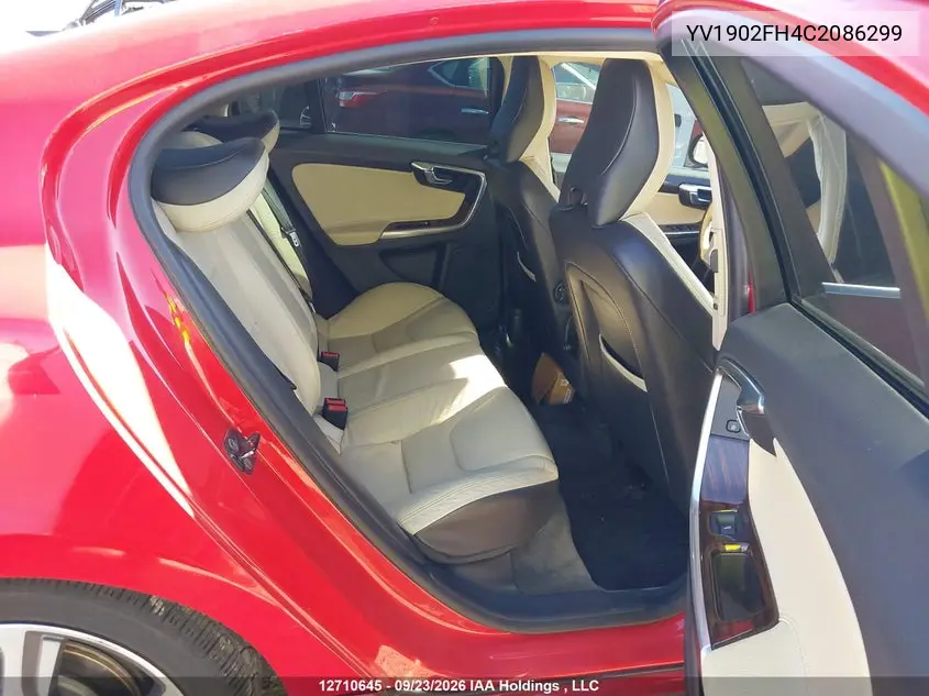 2012 VOLVO S60 VIN YV1902FH4C2086299 — фото 8
