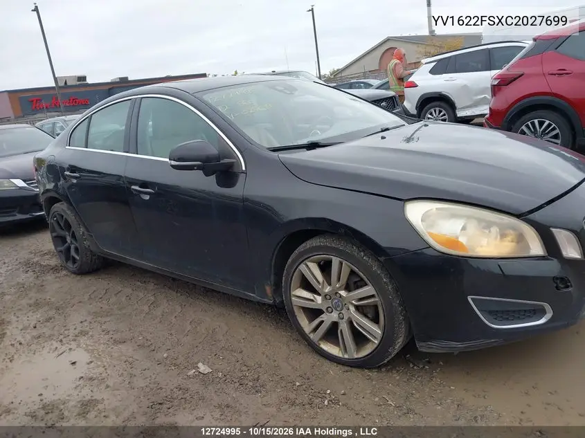 2012 VOLVO S60 VIN YV1622FSXC2027699 — фото 13