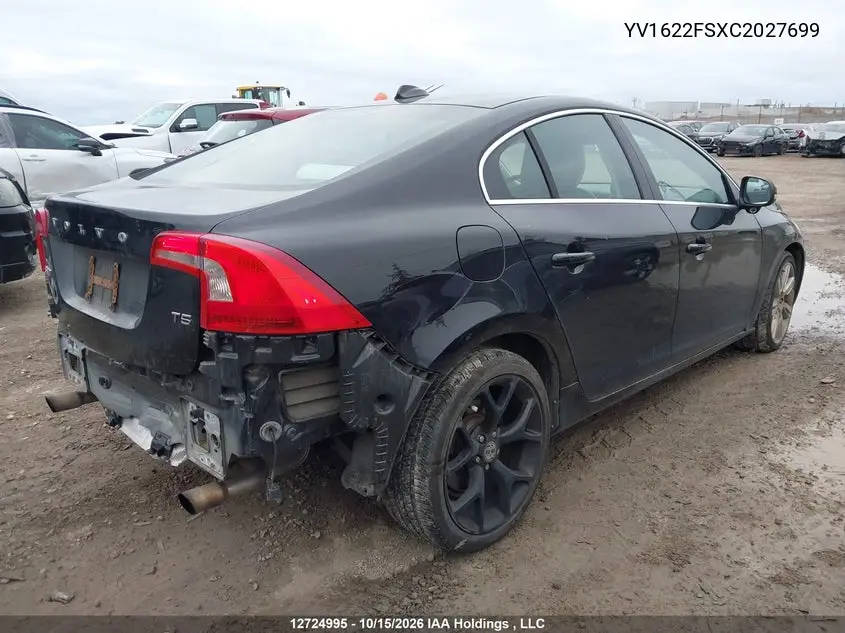 2012 VOLVO S60 VIN YV1622FSXC2027699 — фото 4