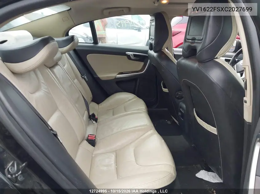 2012 VOLVO S60 VIN YV1622FSXC2027699 — фото 8