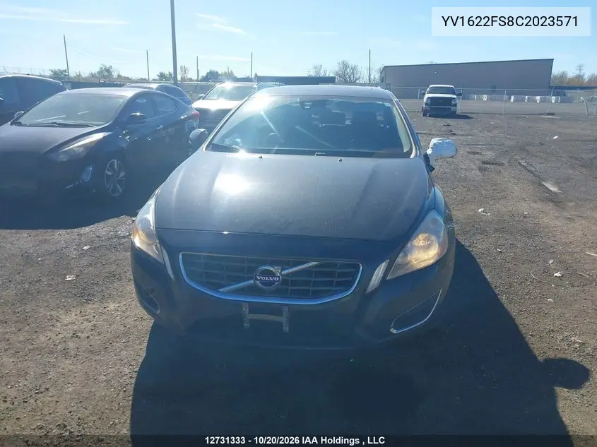 2012 VOLVO S60 VIN YV1622FS8C2023571 — фото 12
