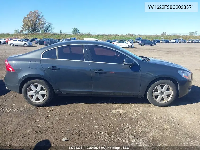 2012 VOLVO S60 VIN YV1622FS8C2023571 — фото 13