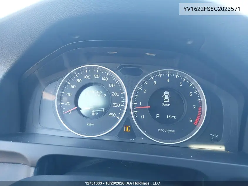 2012 VOLVO S60 VIN YV1622FS8C2023571 — фото 7