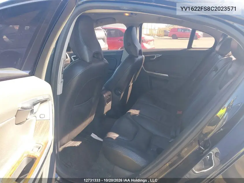 2012 VOLVO S60 VIN YV1622FS8C2023571 — фото 8