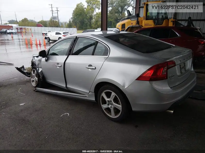 2012 VOLVO S60 VIN YV1622FS7C2042421 — фото 3