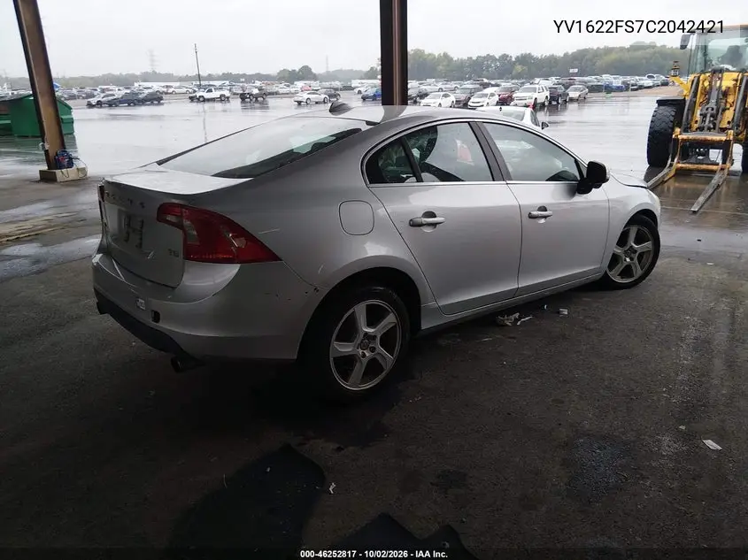 2012 VOLVO S60 VIN YV1622FS7C2042421 — фото 4