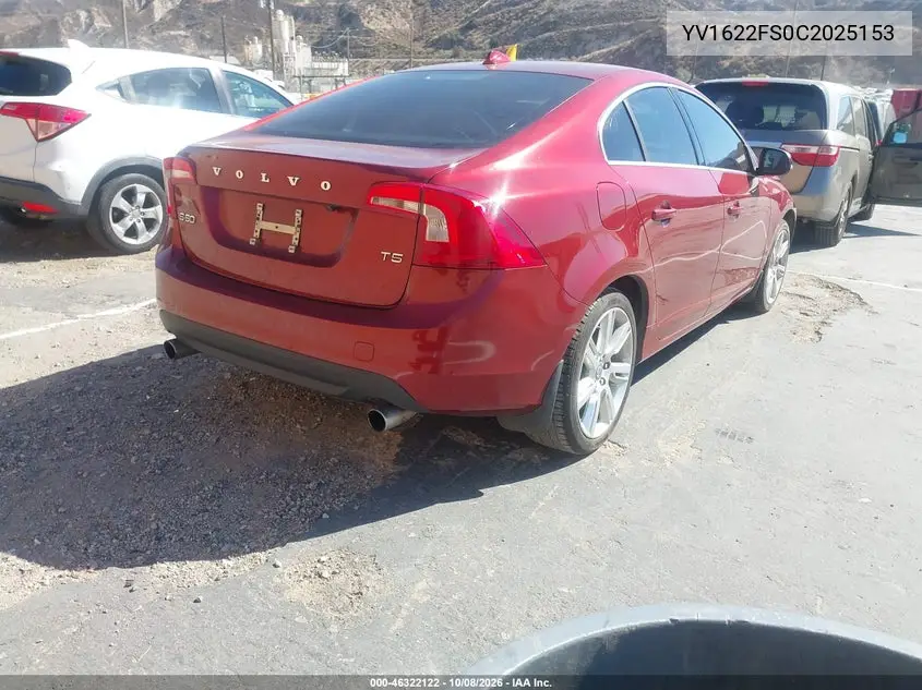 2012 VOLVO S60 VIN YV1622FS0C2025153 — фото 4