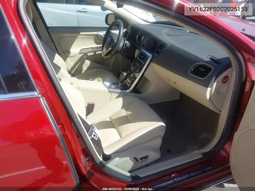 2012 VOLVO S60 VIN YV1622FS0C2025153 — фото 5
