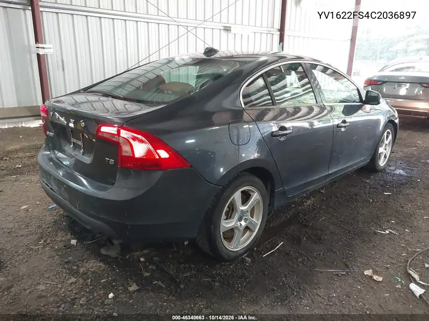 2012 VOLVO S60 VIN YV1622FS4C2036897 — фото 4