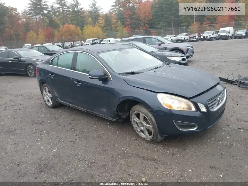 VOLVO S60 2012, VIN YV1622FS6C2117660