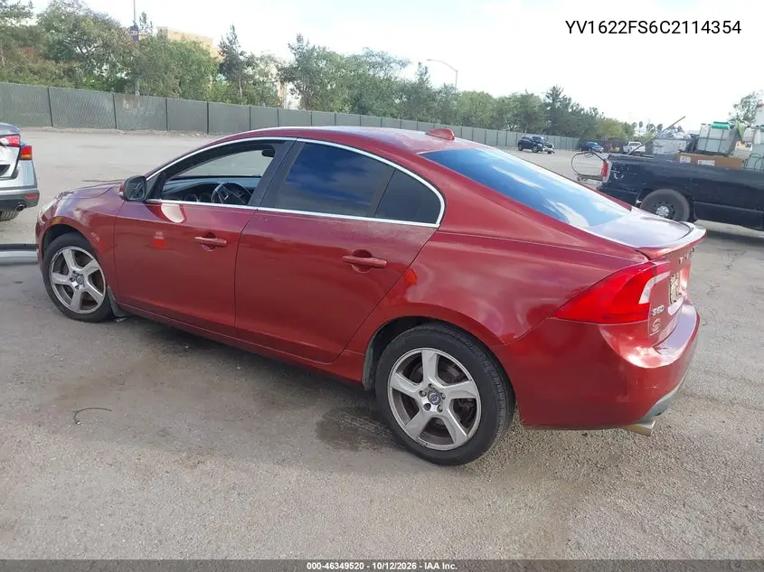 2012 VOLVO S60 VIN YV1622FS6C2114354 — фото 3