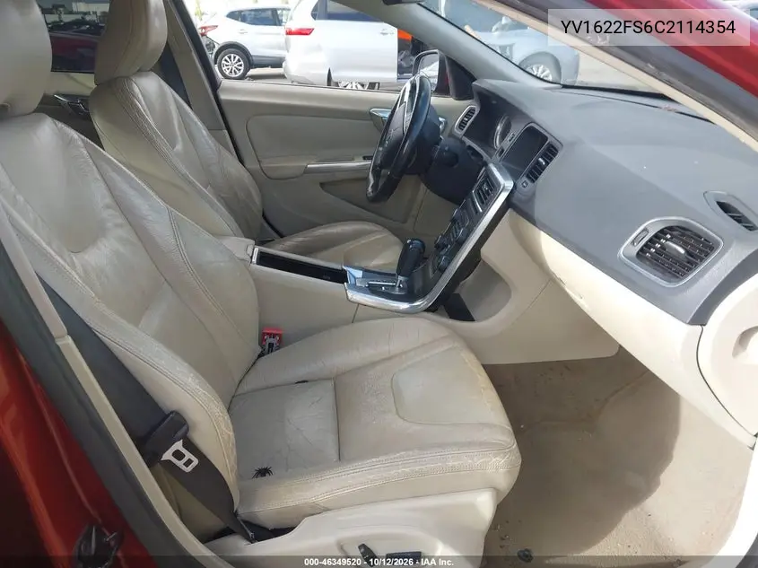 2012 VOLVO S60 VIN YV1622FS6C2114354 — фото 5