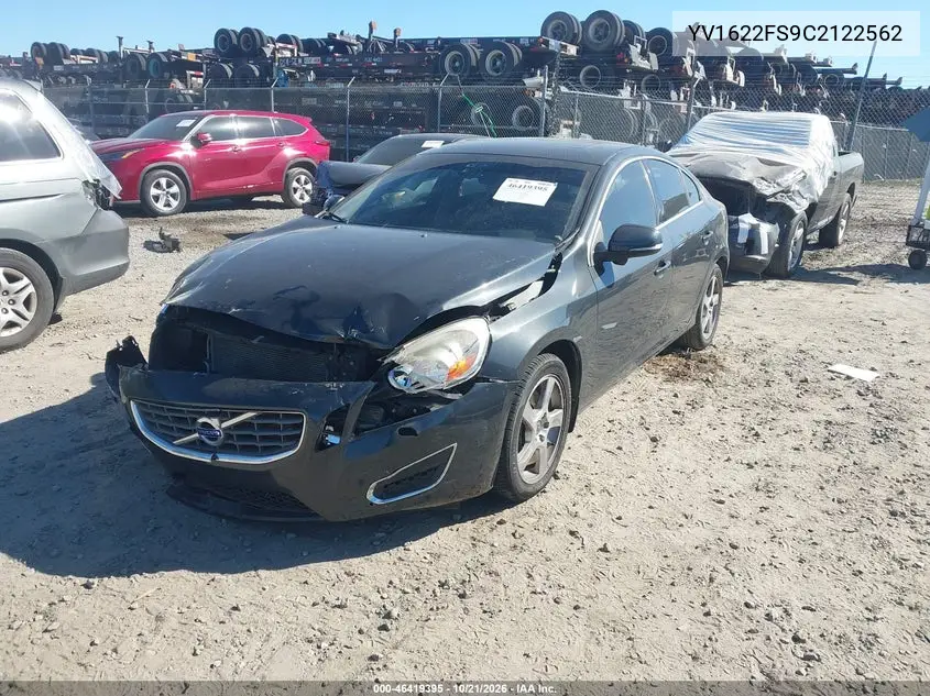 2012 VOLVO S60 VIN YV1622FS9C2122562 — фото 2