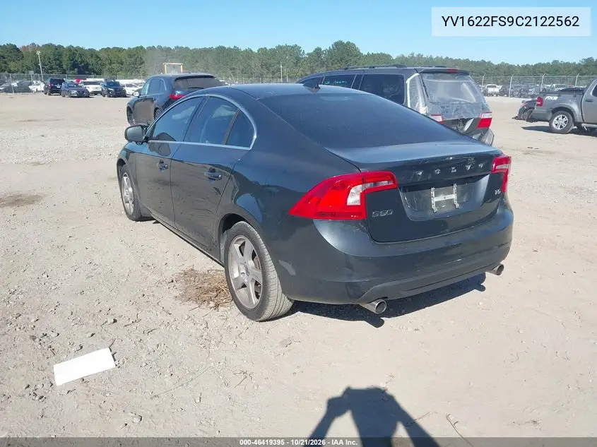 2012 VOLVO S60 VIN YV1622FS9C2122562 — фото 3