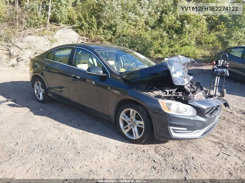 VOLVO S60 2014, VIN YV1612FH3E2274122