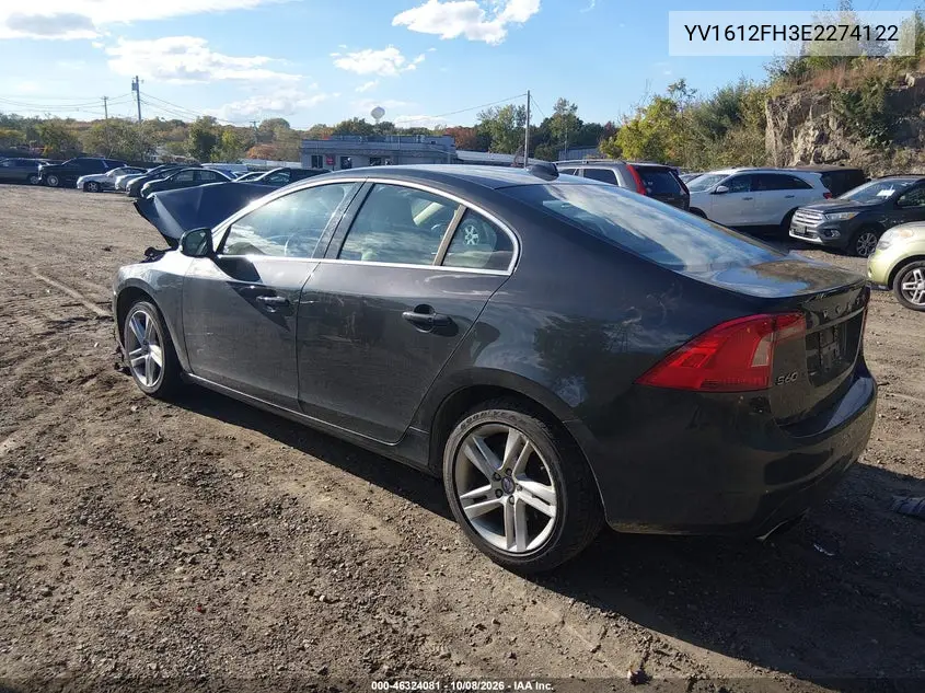 2014 VOLVO S60 VIN YV1612FH3E2274122 — фото 3