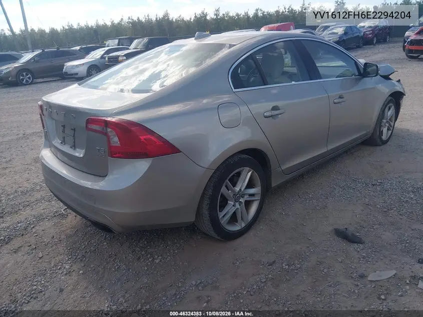 2014 VOLVO S60 VIN YV1612FH6E2294204 — фото 4