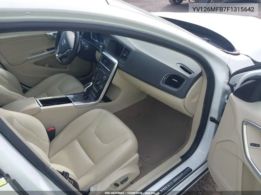 2015 VOLVO S60 VIN YV126MFB7F1315642 — фото 5