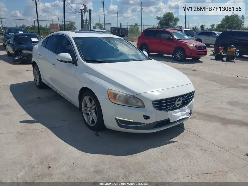 VOLVO S60 2015, VIN YV126MFB7F1308156