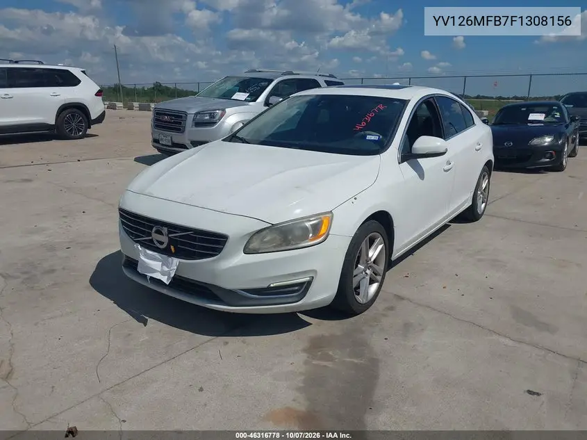 2015 VOLVO S60 VIN YV126MFB7F1308156 — фото 2