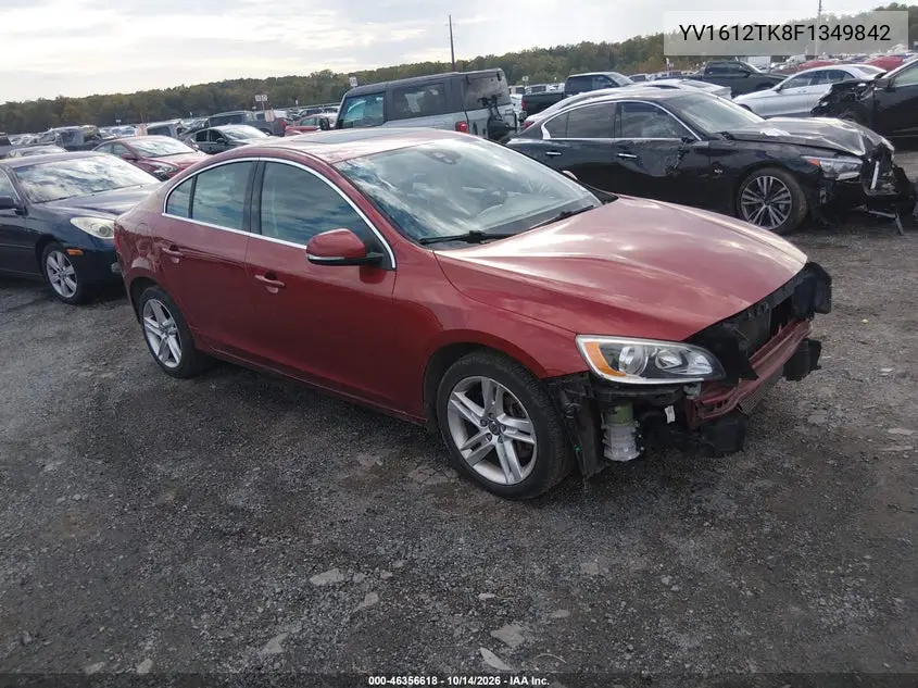 VOLVO S60 2015, VIN YV1612TK8F1349842