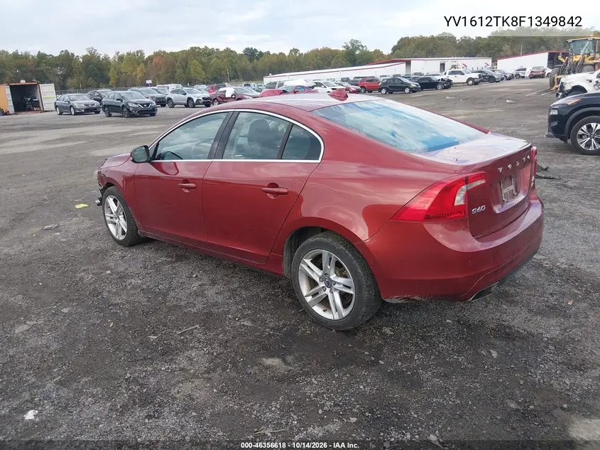 2015 VOLVO S60 VIN YV1612TK8F1349842 — фото 3