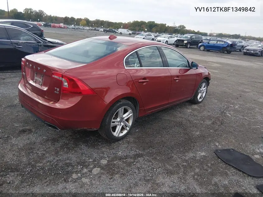 2015 VOLVO S60 VIN YV1612TK8F1349842 — фото 4