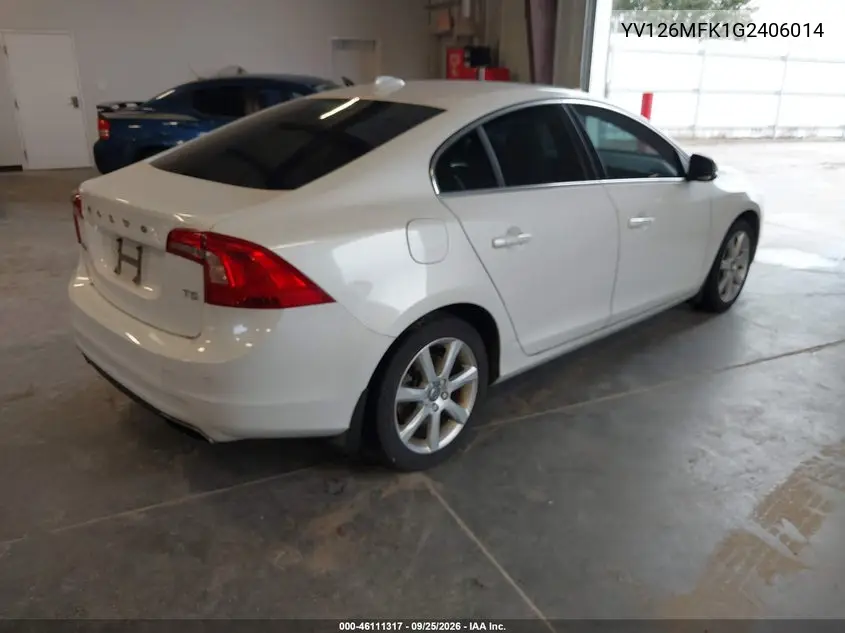 2016 VOLVO S60 VIN YV126MFK1G2406014 — фото 4