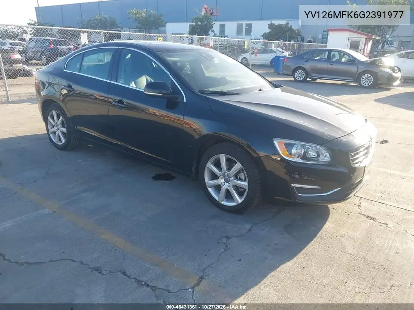 VOLVO S60 2016, VIN YV126MFK6G2391977