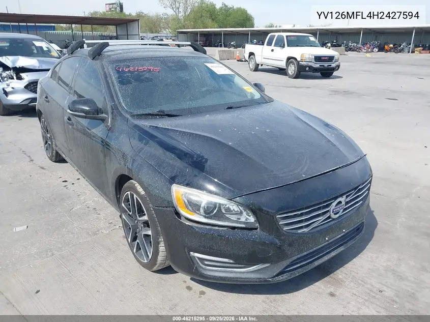 VOLVO S60 2017, VIN YV126MFL4H2427594