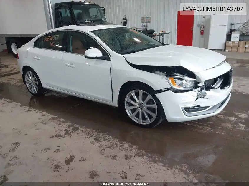 VOLVO S60 2017, VIN LYV402HM5HB143707