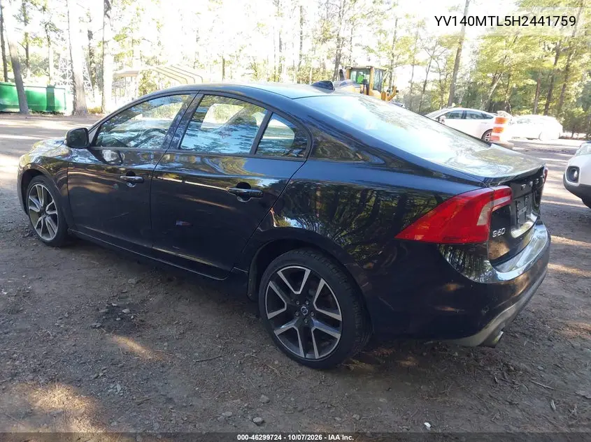 2017 VOLVO S60 VIN YV140MTL5H2441759 — фото 3