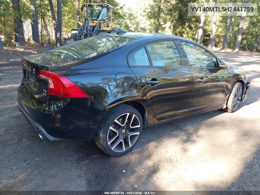 2017 VOLVO S60 VIN YV140MTL5H2441759 — фото 4