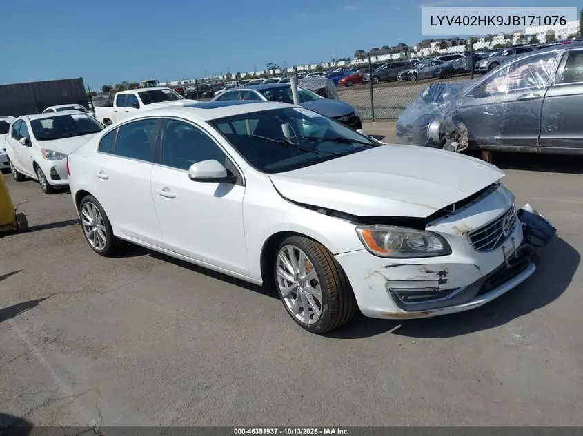 VOLVO S60 2018, VIN LYV402HK9JB171076