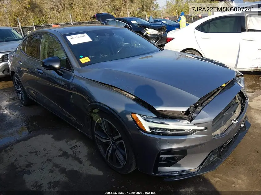 VOLVO S60 2019, VIN 7JRA22TM5KG007241