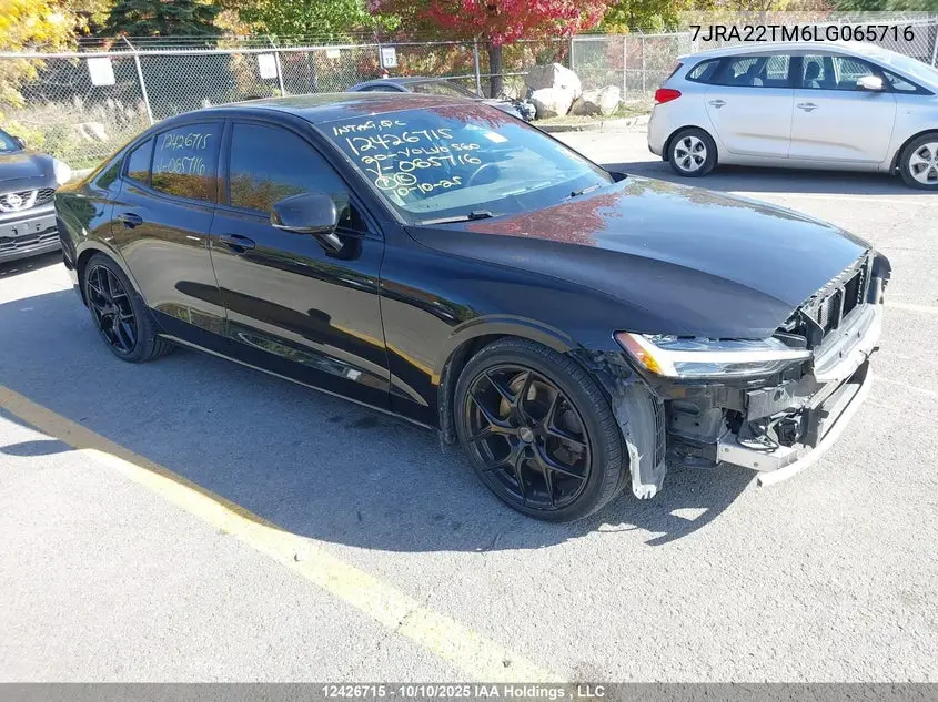 VOLVO S60 2020, VIN 7JRA22TM6LG065716