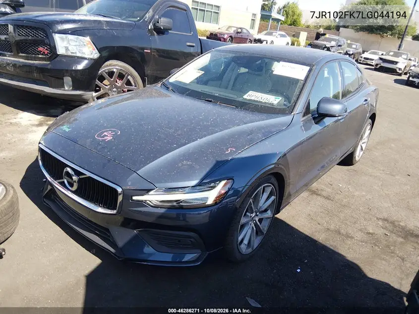2020 VOLVO S60 VIN 7JR102FK7LG044194 — фото 2