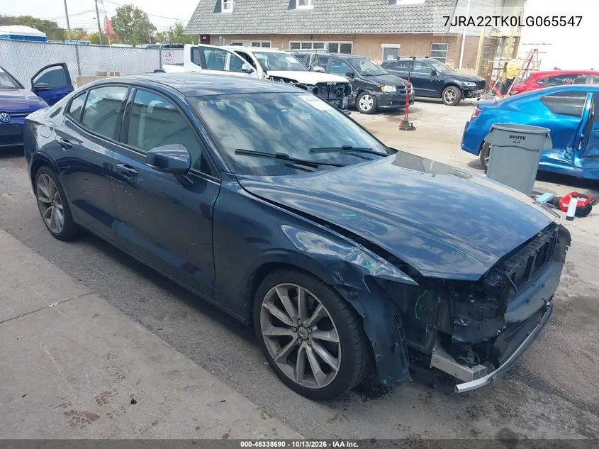 VOLVO S60 2020, VIN 7JRA22TK0LG065547