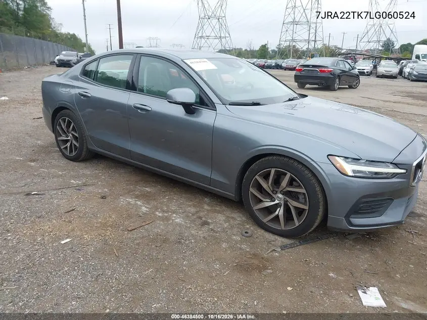 VOLVO S60 2020, VIN 7JRA22TK7LG060524