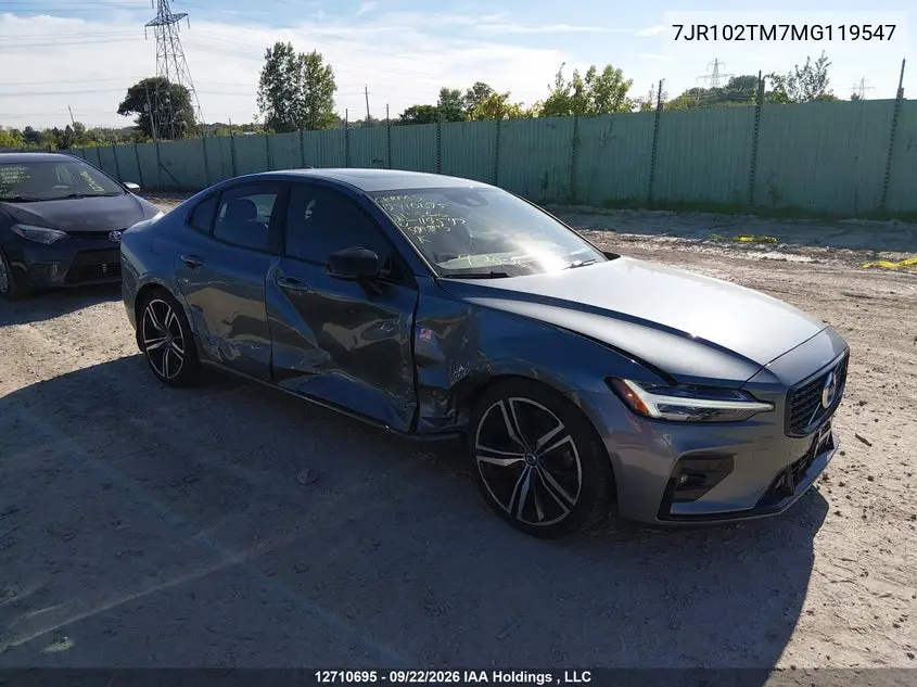 VOLVO S60 2021, VIN 7JR102TM7MG119547
