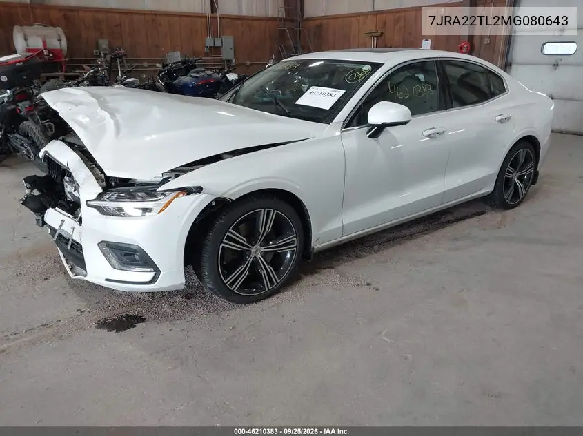 2021 VOLVO S60 VIN 7JRA22TL2MG080643 — фото 2