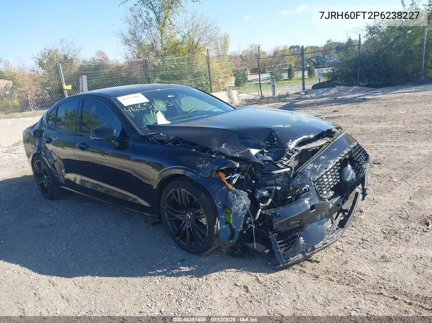VOLVO S60 2023, VIN 7JRH60FT2P6238227